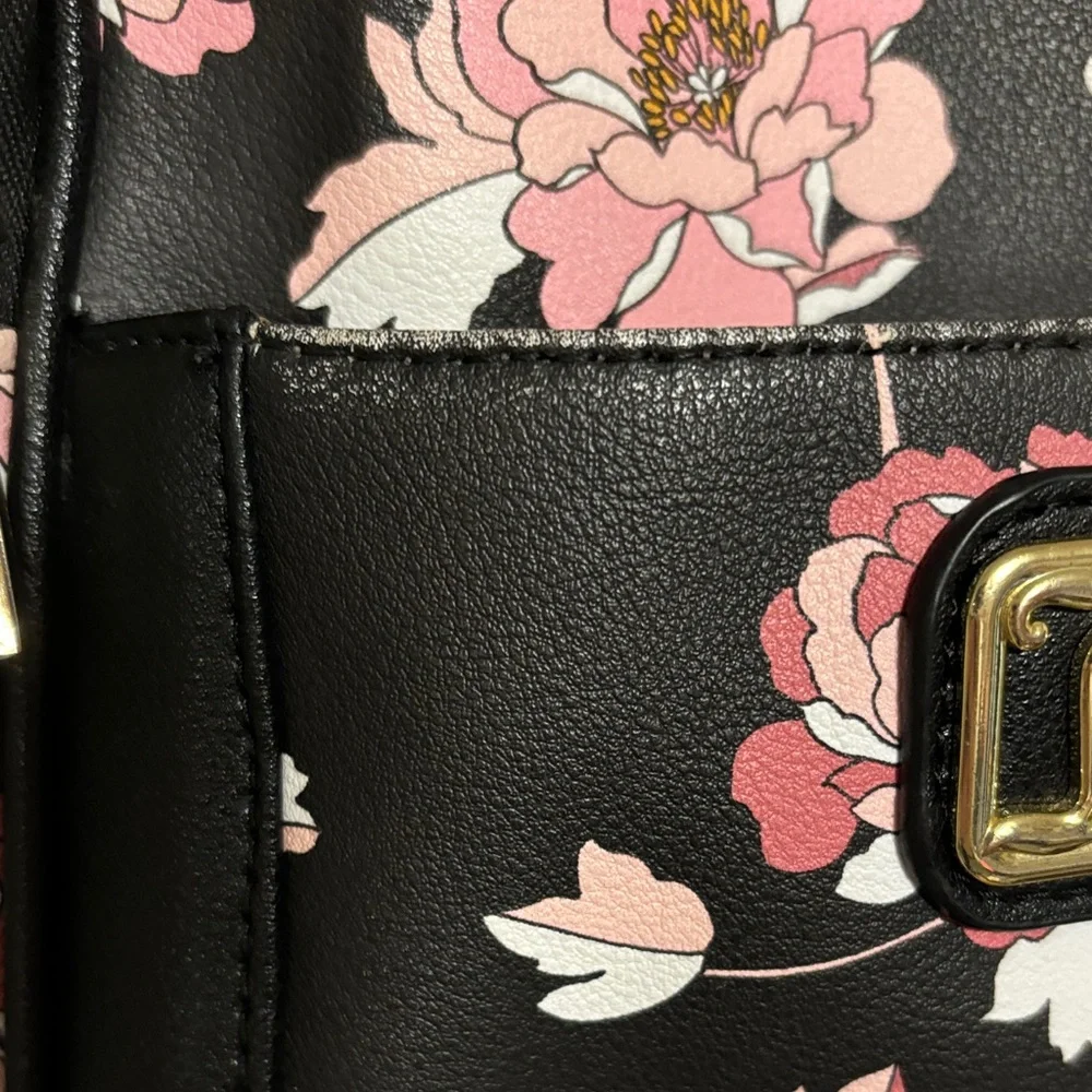 Juicy Couture Floral Black and Pink Backpack - Picture 3 of 14